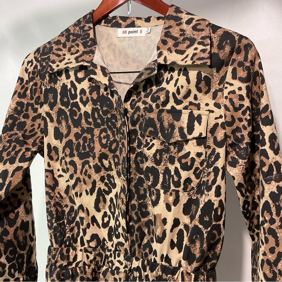 Leopard Pattern Jumpsuit / Bodysuit - Picture 4 of 10